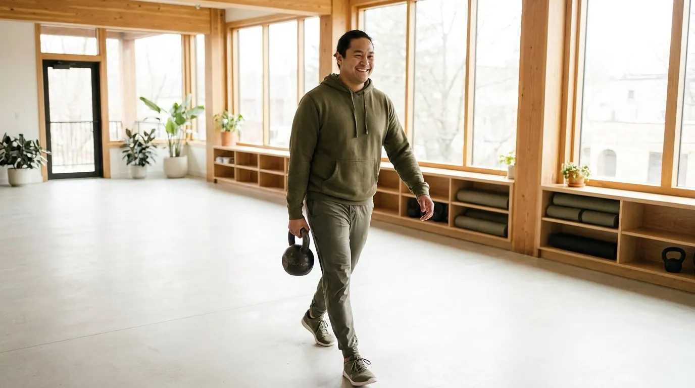 Funktioneller Carry mit einer Kettlebell